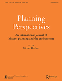 Cover image for Planning Perspectives, Volume 31, Issue 1, 2016