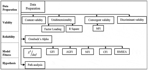 Figure 2. Flowchart of data analysis and SEM techniques.