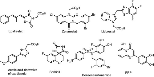 Figure 2. Previously reported aldose reductase inhibitors.