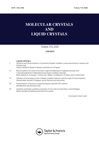 Cover image for Molecular Crystals and Liquid Crystals, Volume 710, Issue 1, 2020