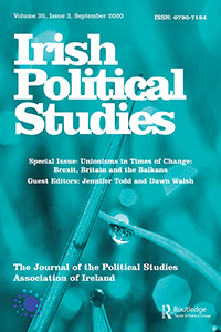 Cover image for Irish Political Studies, Volume 35, Issue 3, 2020