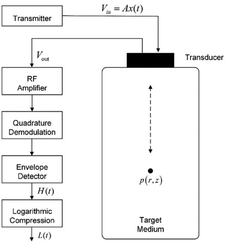 Figure 2. Pulse-echo mode in clinical ultrasound system.