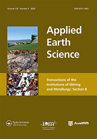 Cover image for Applied Earth Science, Volume 129, Issue 3, 2020