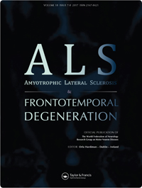 Cover image for Amyotrophic Lateral Sclerosis and Frontotemporal Degeneration, Volume 18, Issue 7-8, 2017