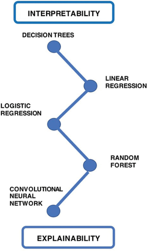 Figure 2. Diagram highlighting the spectrum of interpretability & explainability.