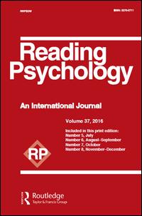 Cover image for Reading Psychology, Volume 37, Issue 6, 2016