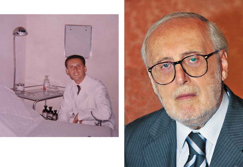 Figure 1. Pietro Cugini in 1963, shortly after he graduated and had just opened his first private practice in Rome (left), and more recently as a distinguished physician and chronobiologist (right).