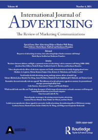 Cover image for International Journal of Advertising, Volume 40, Issue 4, 2021