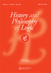 Cover image for History and Philosophy of Logic, Volume 43, Issue 2, 2022