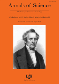 Cover image for Annals of Science, Volume 80, Issue 2, 2023