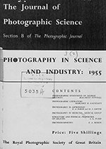 Cover image for The Imaging Science Journal, Volume 3, Issue 2, 1955