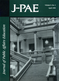 Cover image for Journal of Public Affairs Education, Volume 5, Issue 2, 1999
