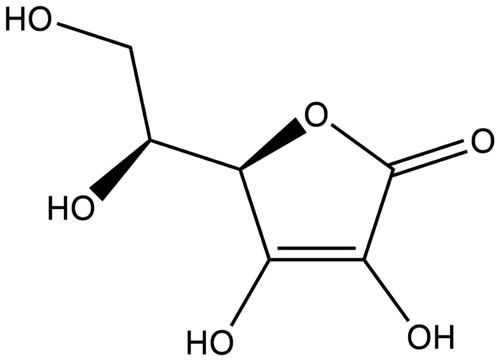 Figure 1. The molecular structure of Vitamin C.