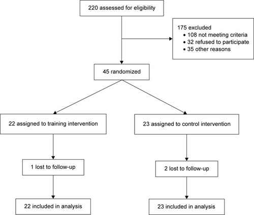 Figure 2 Flowchart of participants from screening to completion of the study.