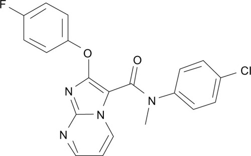 Figure 1 Chemical structure of TRC210258: N-(4-chlorophenyl)-2-(4-fluoro phenoxy)-N-methylimidazo [1, 2-a] pyrimidine-3-carboxamide.