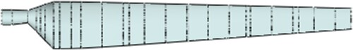 Figure 1. NREL Phase VI wind turbine blade generated in QBlade.