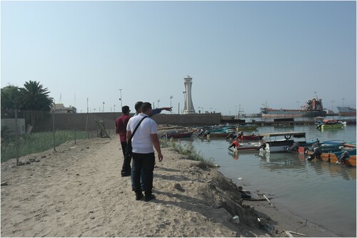 Figure 5. Coastal vulnerability assessment in Aqaba, Jordan (photo by William Deadman, November 2019).