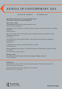 Cover image for Journal of Contemporary Asia, Volume 48, Issue 5, 2018