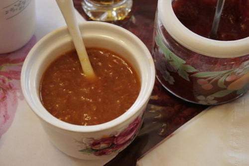 Figure 8. Home cooked bakeapple jam, a breakfast staple on the LNS. Photo by the author, 2013.