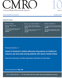 Cover image for Current Medical Research and Opinion, Volume 37, Issue 10, 2021