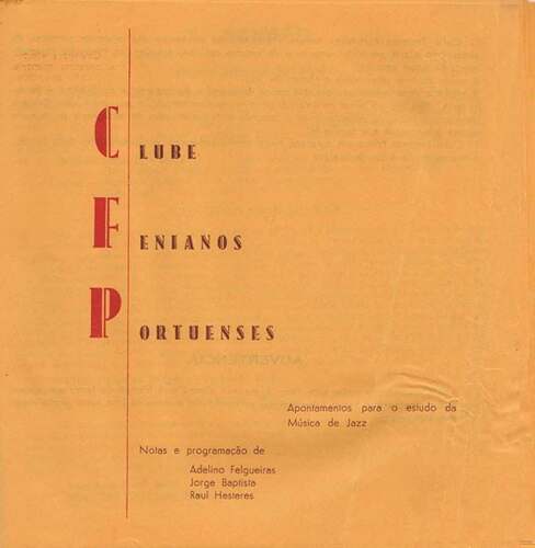 Figure 2. The program of the first Fenianos jazz sessions, 1957. Courtesy of the Clube Fenianos Portuense.