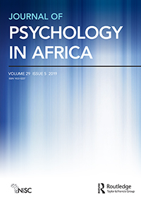Cover image for Journal of Psychology in Africa, Volume 29, Issue 5, 2019