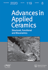 Cover image for Advances in Applied Ceramics, Volume 119, Issue 8, 2020