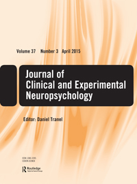 Cover image for Journal of Clinical and Experimental Neuropsychology, Volume 37, Issue 3, 2015