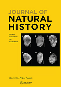 Cover image for Journal of Natural History, Volume 55, Issue 13-14, 2021