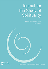 Cover image for Journal for the Study of Spirituality, Volume 6, Issue 2, 2016