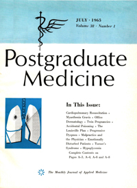 Cover image for Postgraduate Medicine, Volume 38, Issue 1, 1965