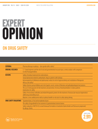 Cover image for Expert Opinion on Drug Safety, Volume 15, Issue 1, 2016