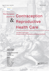 Cover image for The European Journal of Contraception & Reproductive Health Care, Volume 23, Issue 2, 2018