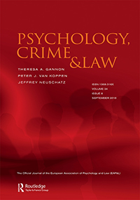 Cover image for Psychology, Crime & Law, Volume 24, Issue 8, 2018