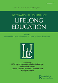 Cover image for International Journal of Lifelong Education, Volume 39, Issue 1, 2020