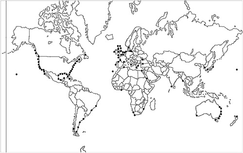 Figure 3. Monocorophium acherusicum world distribution.