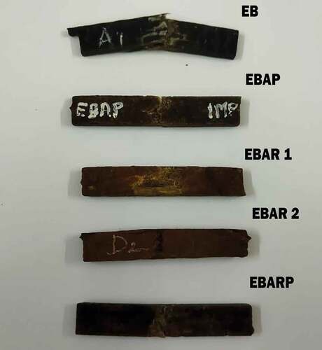 Figure 12. Fractured specimens on impact loading.