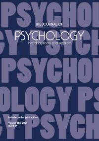 Cover image for The Journal of Psychology, Volume 155, Issue 1, 2021