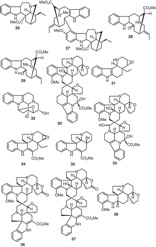 Figure 3.  Structures of compounds 26–38.