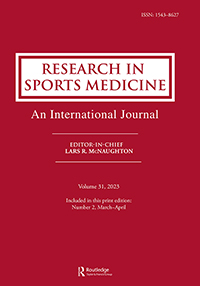 Cover image for Research in Sports Medicine, Volume 31, Issue 2, 2023