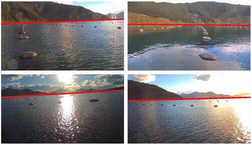 Figure 1. Example images from the mussel farms at the Marlborough Sounds of New Zealand.