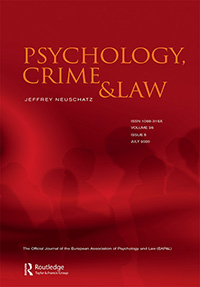 Cover image for Psychology, Crime & Law, Volume 26, Issue 6, 2020