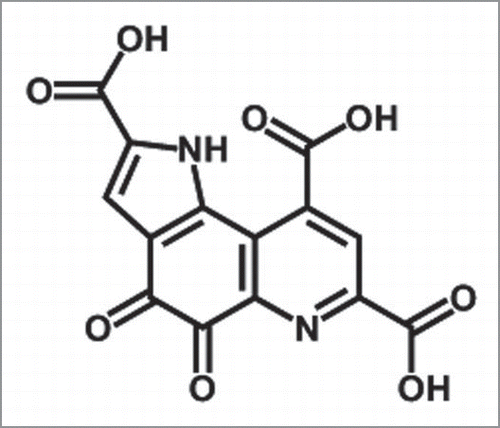 Figure 1 Structure of pyrroloquinoline quinone.