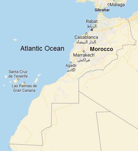 Figure 2. Morocco map. Source: Google