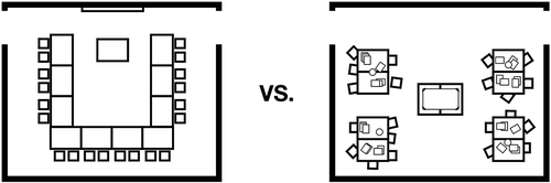 Figure 3. Spatial layout: before (left) and modified (right). Source: Image created by the authors