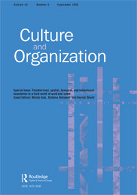 Cover image for Culture and Organization, Volume 29, Issue 5, 2023