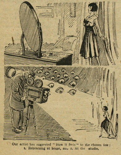 Figure 8 Illustration for ‘X’, ‘Finding the Girl of Girls’, Pictures and Picturegoer 15.252 (7–14 Dec 1918), 588. Courtesy of the Bill Douglas Cinema Museum, University of Exeter.