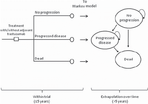 Figure 1. Scheme of the cost-effectiveness model.