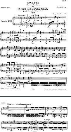 Ex. 1. Beethoven's Piano Sonata in c minor, Op. 111, Movement 1, mm. 1-24.