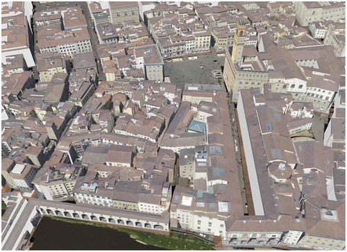 Figure 14. 3D city model of Firenze, Italy, produced with CC-Modeler (courtesy CyberCity Inc.)